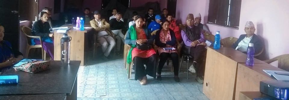 दोलखाको तामाकोशी गाउँपालिकामा टाइफाइड खोप सुरुवात सम्बन्धि एक दिने अभिमुखीकरण कार्यक्रम सम्पन्न 