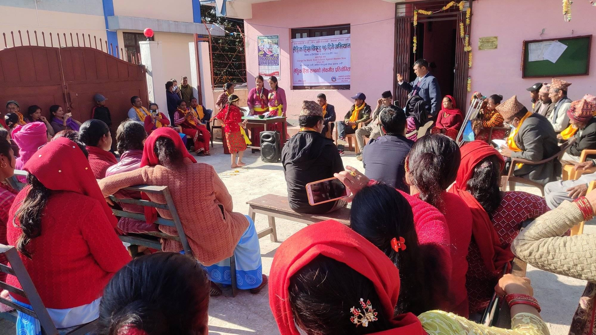 तामाकोशी गाउँपालिका वडा नम्बर ४ मालुमा लैङ्गिक हिंसा सम्बन्धी लोक गीत प्रतियोगिता 